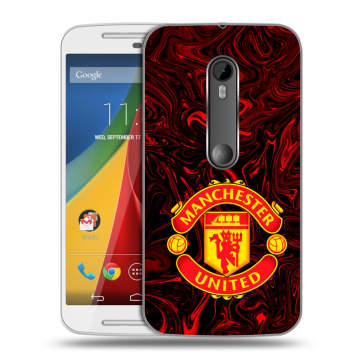 Силиконовый чехол на Motorola Moto G с принтом Manchester United