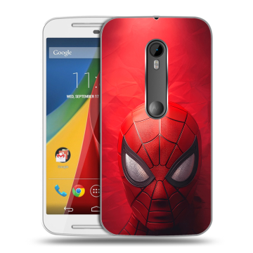 Силиконовый чехол на Motorola Moto G с принтом Spiderman Человек паук