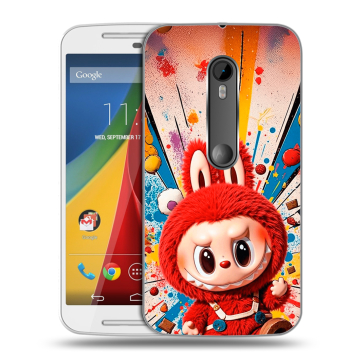 Силиконовый чехол на Motorola Moto G с принтом Labubu Лабубу