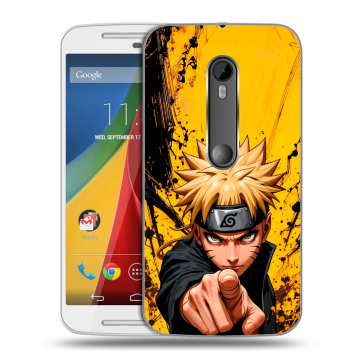 Силиконовый чехол на Motorola Moto G с принтом Naruto Наруто