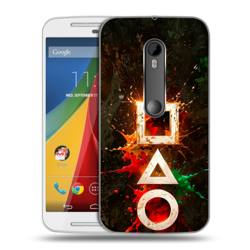 Силиконовый чехол на Motorola Moto G с принтом Squid Game Игра кальмара