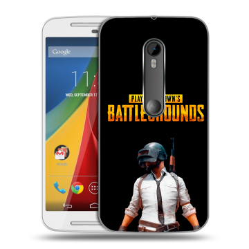 Силиконовый чехол на Motorola Moto G с принтом PUGB ПАГБ