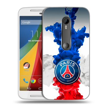 Силиконовый чехол на Motorola Moto G с принтом PSG ПСЖ