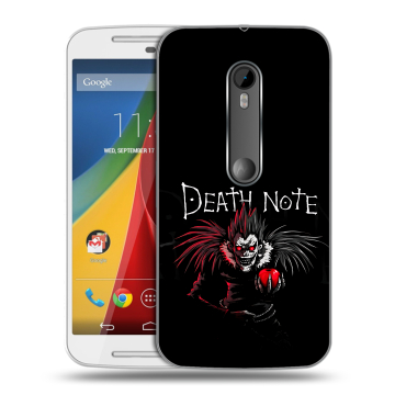 Силиконовый чехол на Motorola Moto G с принтом Death note Тетрадь смерти