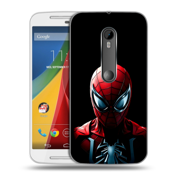 Силиконовый чехол на Motorola Moto G с принтом Spiderman Человек паук
