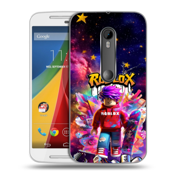 Силиконовый чехол на Motorola Moto G с принтом Roblox Роблокс Силиконовый чехол на Motorola Moto G с принтом Roblox Роблокс