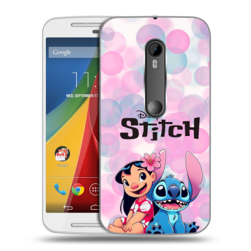 Силиконовый чехол на Motorola Moto G с принтом Лило и Стич