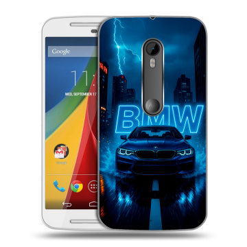 Силиконовый чехол на Motorola Moto G с принтом BMW БМВ