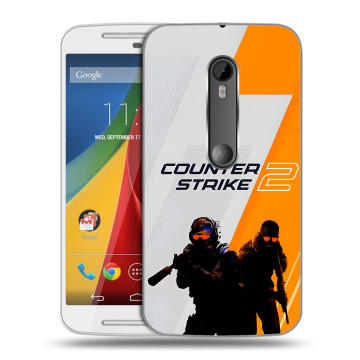 Силиконовый чехол на Motorola Moto G с принтом Counter Strike