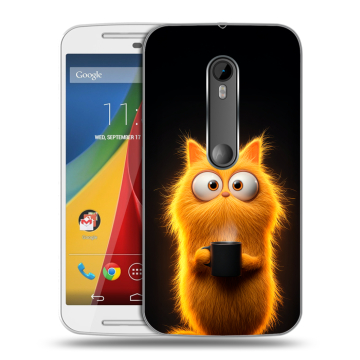 Силиконовый чехол на Motorola Moto G с принтом Смешной кот