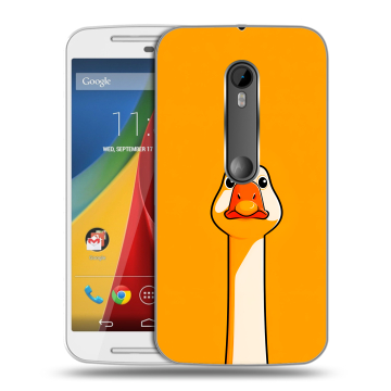 Силиконовый чехол на Motorola Moto G с принтом Смешная утка