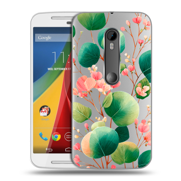 Силиконовый чехол на Motorola Moto G с принтом женский