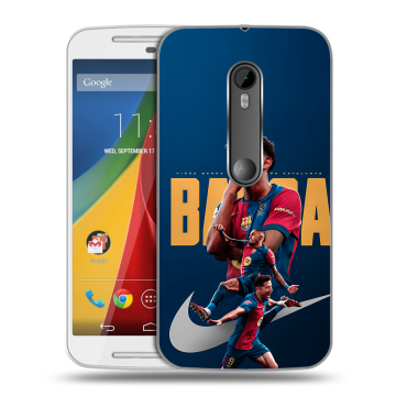 Силиконовый чехол на Motorola Moto G с принтом Барселона Barca Yamal 