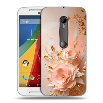 Силиконовый чехол на Motorola Moto G с принтом женский