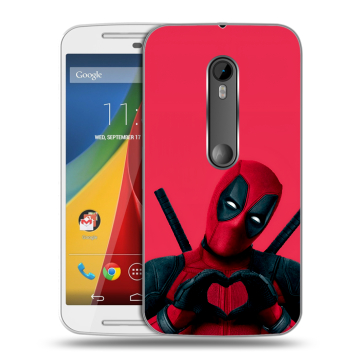 Силиконовый чехол на Motorola Moto G с принтом Дедпул Deadpool