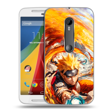 Силиконовый чехол на Motorola Moto G с принтом Аниме Наруто Naruto
