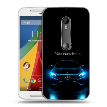 Силиконовый чехол на Motorola Moto G с принтом Mercedes Мерседес