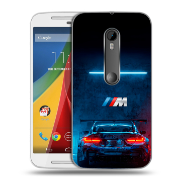 Силиконовый чехол на Motorola Moto G с принтом BMW БМВ