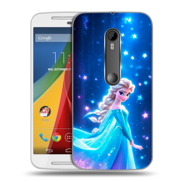 Силиконовый чехол на Motorola Moto G с принтом Холодное сердце Frozen