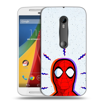 Силиконовый чехол на Motorola Moto G с принтом Spiderman Человек паук