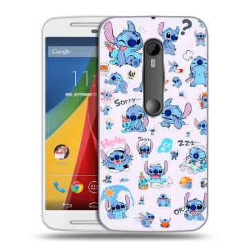 Силиконовый чехол на Motorola Moto G с принтом Лило и Стич