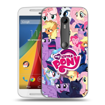 Силиконовый чехол на Motorola Moto G с принтом My little pony Дружба чудо