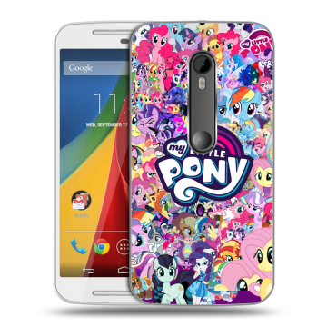 Силиконовый чехол на Motorola Moto G с принтом My little pony Дружба чудо