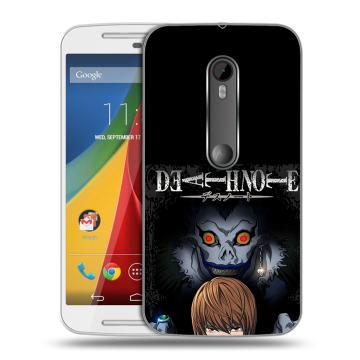 Силиконовый чехол на Motorola Moto G с принтом Death note Тетрадь смерти
