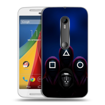 Силиконовый чехол на Motorola Moto G с принтом Игра Кальмара