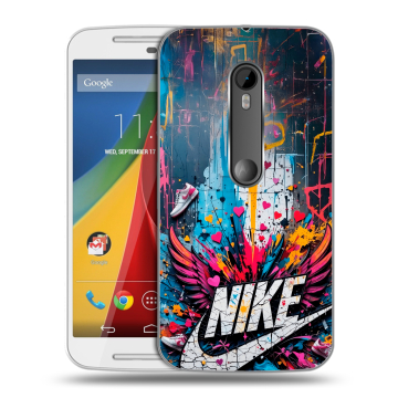 Силиконовый чехол на Motorola Moto G с принтом Nike Найк