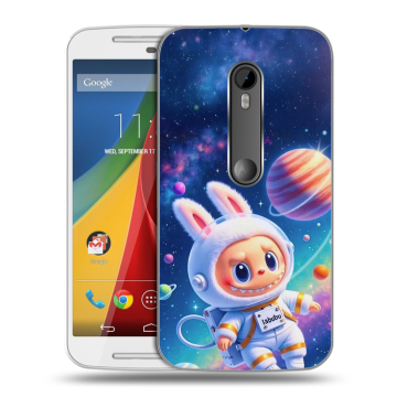 Силиконовый чехол на Motorola Moto G с принтом Labubu Лабубу