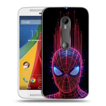 Силиконовый чехол на Motorola Moto G с принтом Spiderman Человек паук