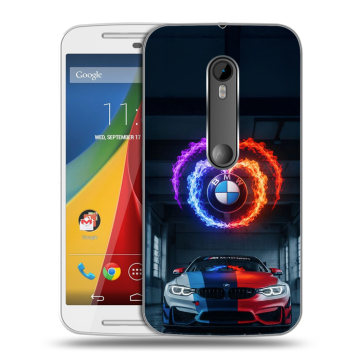 Силиконовый чехол на Motorola Moto G с принтом BMW БМВ