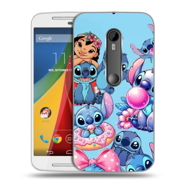 Силиконовый чехол на Motorola Moto G с принтом Лило и Стич