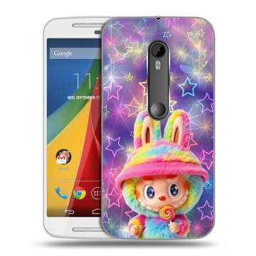 Силиконовый чехол на Motorola Moto G с принтом Labubu Лабубу