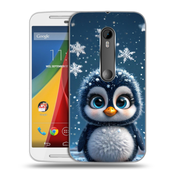 Силиконовый чехол на Motorola Moto G с принтом Новый год