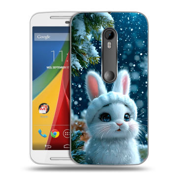 Силиконовый чехол на Motorola Moto G с принтом Новый год