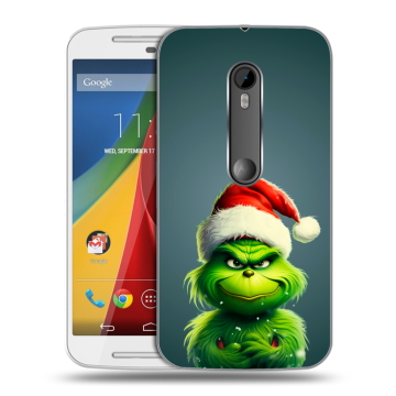 Силиконовый чехол на Motorola Moto G с принтом Новый год