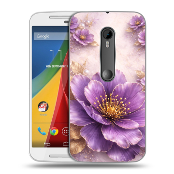 Силиконовый чехол на Motorola Moto G с принтом женский