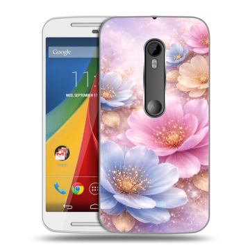 Силиконовый чехол на Motorola Moto G с принтом женский