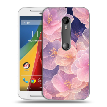 Силиконовый чехол на Motorola Moto G с принтом женский