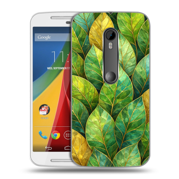 Силиконовый чехол на Motorola Moto G с принтом женский