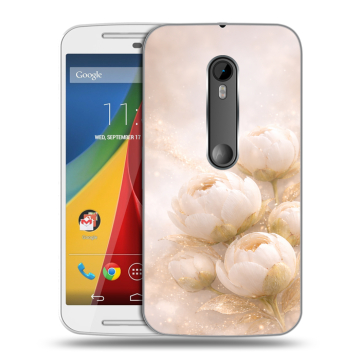Силиконовый чехол на Motorola Moto G с принтом женский