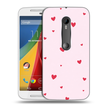Силиконовый чехол на Motorola Moto G с принтом для девочек