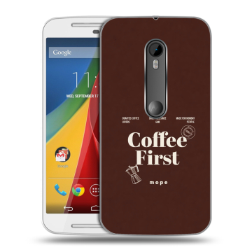 Силиконовый чехол на Motorola Moto G с принтом женский
