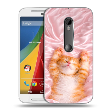 Силиконовый чехол на Motorola Moto G с принтом женский
