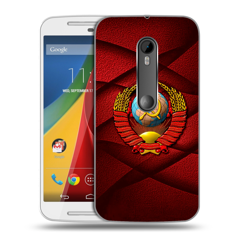 Силиконовый чехол на Motorola Moto G с принтом Герб СССР Силиконовый чехол на Motorola Moto G с принтом Герб СССР