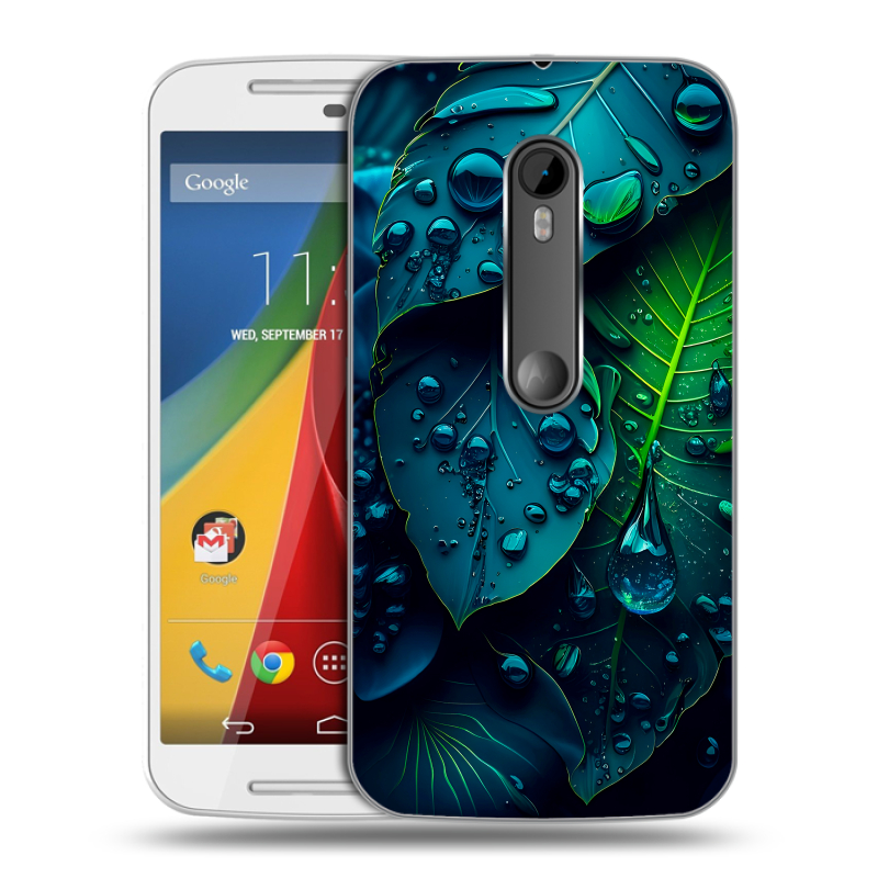 Пластиковый чехол на Motorola Moto G с принтом Листья Пластиковый чехол на Motorola Moto G с принтом Листья