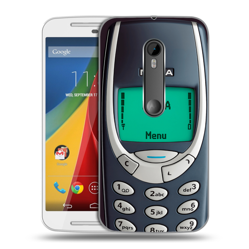 Пластиковый чехол на Motorola Moto G с принтом Старый телефон Пластиковый чехол на Motorola Moto G с принтом Старый телефон
