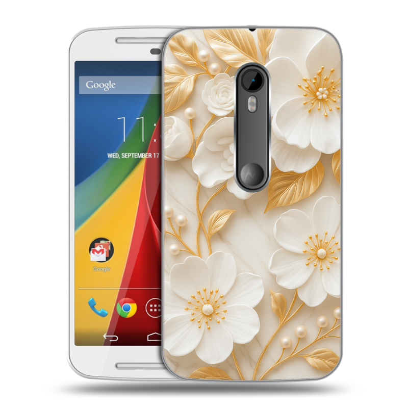 Пластиковый чехол на Motorola Moto G с принтом Цветы Пластиковый чехол на Motorola Moto G с принтом Цветы